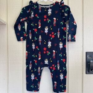 Old Navy Nutcracker Ballet Ruffle Romper Baby Girl outfit ballerinas 6-12 months